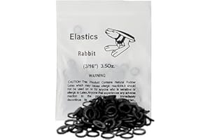 LA MIERE Non latex 100P Black Orthodontic Elastics Dental Rubber Bands Intraoral Black Elastic Bands (Light, 3.5 Oz, 3/16" (4.8mm))
