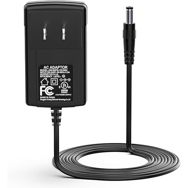 Amazon.com: AC/DC Power Adapter (Input AC 100-240V~ 50/60Hz 0.6A  