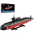 JMBricklayer Nuclear Submarine Building Set for Adults, 1:125 Scale Military Submarine Ship Toys, Los Angeles-class Attack Submarine Boat Model Kit, Army Toy Gifts for Men Boys Kids Aged 14+(2,988PCS)