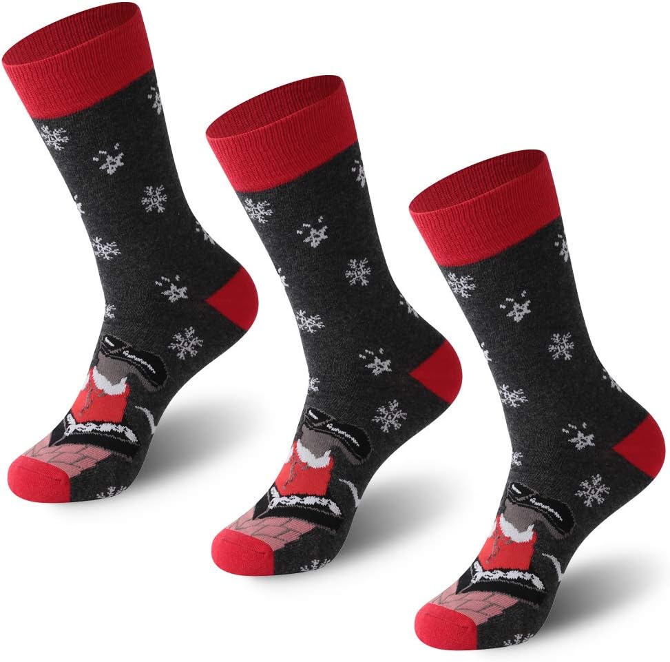 Colorful Cartoon Printed Casual Socks, FOOTPLUS Unisex Crew Dress Gift Socks