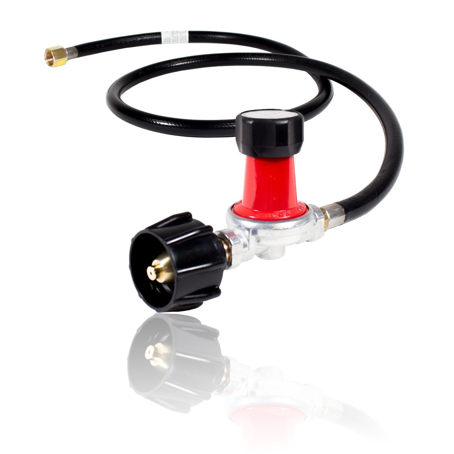 GasOne Propane 030 PSI Adjustable High Pressure Regulator with 4 Feet