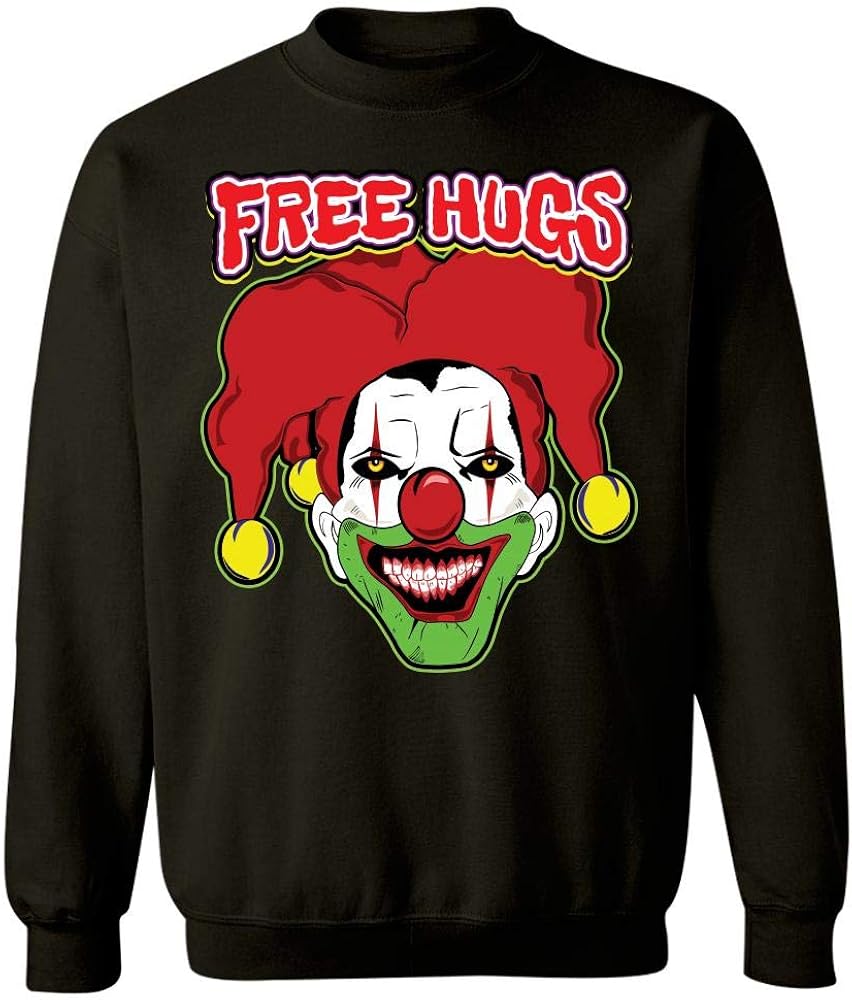 Amazon Com Kellyww Free Hugs Scary Clown Shirt Creepy Sweatshirt Clothing