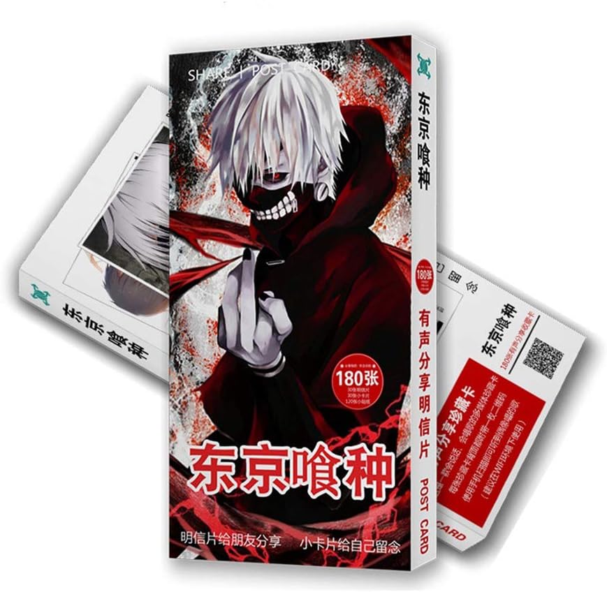 HomMall Anime Demon Slayer Tokyo Ghoul Hatsune Miku Manga PhotoCard PhotoBook Poster LOMO Card Gift Crystal Card Stickers(Tokyo Ghoul)