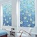DUOFIRE Stained Glass Window Film Color Flower Pattern Privacy Window Film Decorative Glass Film No Glue Anti-UV Window Sticker Non Adhesive for Bedroom Living Room 35.4in. x 78.7in. DP003-1
