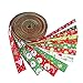 Outus Christmas Grosgrain Ribbon Winter Holiday Ribbon Each 6.6 Feet, 12 Pieces, Total 79.2 Feet, Multicolor