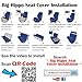 Big Hippo Car Seat Covers,Airbag Compatible Leather Seat Covers Full Set with 5 Detachable Headrests for Car, Truck, SUV, or Van - Universal Fit 50/50 60/40 Split Bench(Black & Red)
