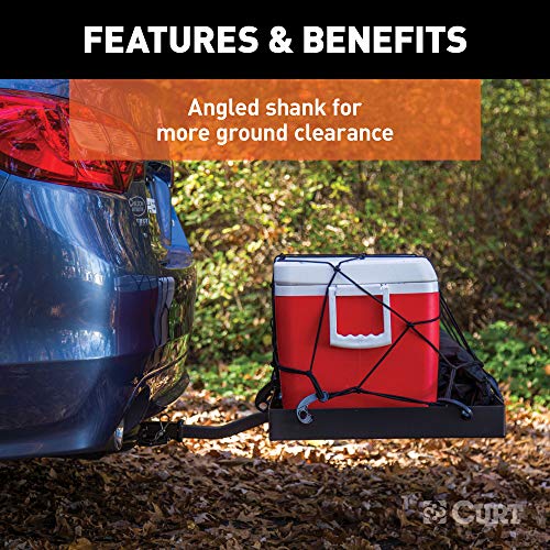 CURT 18110 48 x 20Inch Tray Hitch Cargo Carrier, 300 lbs Capacity, 11