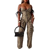 knowfashionstyle Sexy 2 Piece Sets For Women Going Out Sleeveless Croset Top And Wide Leg Pants Set Party Birthday Outfits