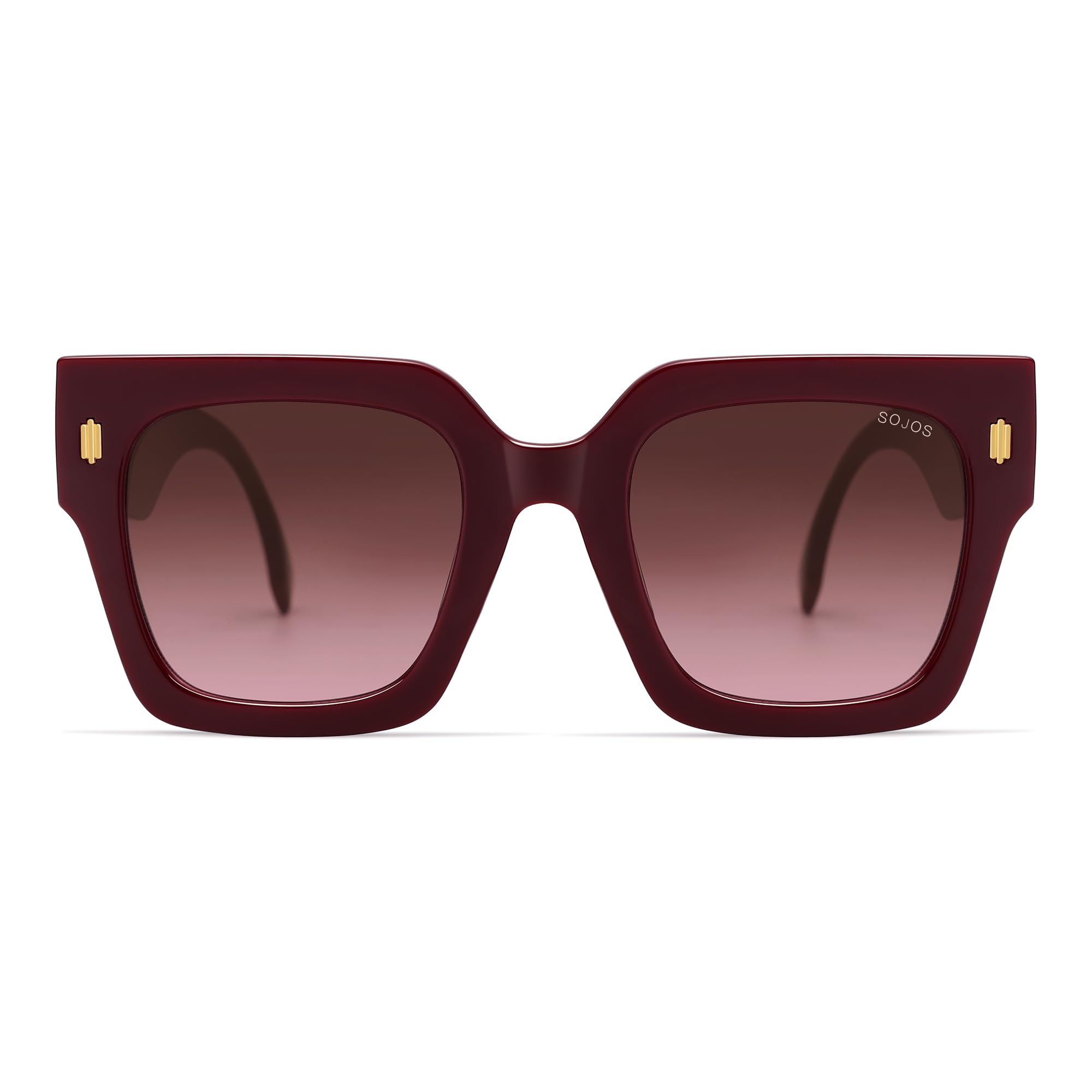 Photo 1 of SOJOS Vintage Oversized Square Sunglasses for Women,Retro Womens Luxury Big Large Sun Glasses UV400 SJ2194 Wine/Red Grading