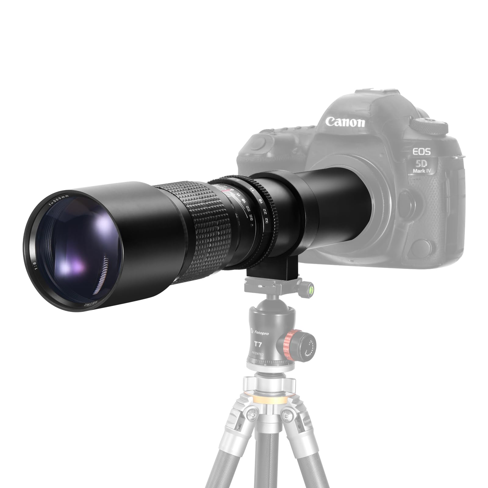 EF Mount Lens - JINTU 1000mm F/8 Telephoto Lens for Canon EOS Rebel SL3 SL2 SL1 T8i T7i T7 T6 4000D 2000D 1500D 90D 80D 77D 70D 60D 7D 50D/5D Mark IV/6D II/7D II/1D X III II Manual Focus Camera Lenses