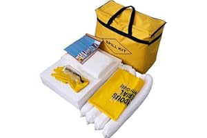 60L Oil and Fuel Spill Kits - Oil Spill Kit- Any Oil Absorption, Not Absorb Water.Complete with Oil Absorbent Pads and Socks,