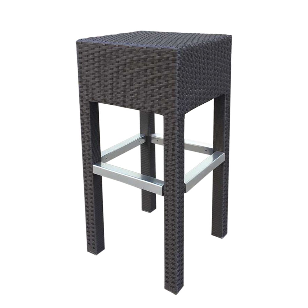 פטיו, הדשא וגן Abba Patio Outdoor Wicker Barstool Patio Furniture Bar
