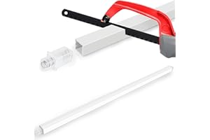 24-Inch Spring End Wall-Mounted Towel Bar, Adjustable Sturdy Plastic Towel Holder for Bathroom Kitchen Towel Storage White