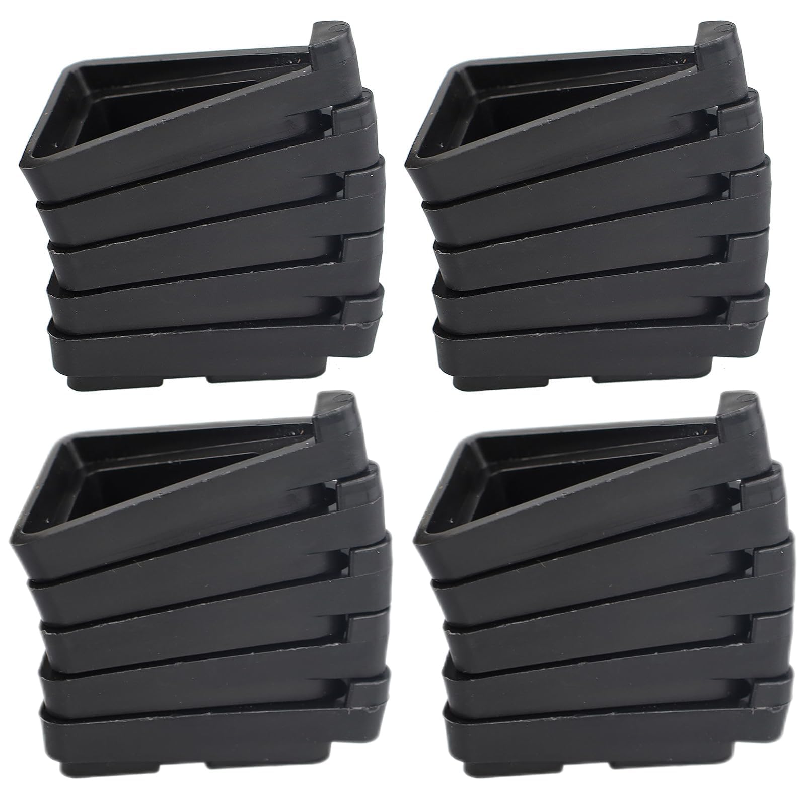 48 Pcs Plant Pot Feet Invisible Flower Risers Triangle Toes Stand for Indoor Outdoor Lifters Supports Terracotta Pots Small Large Black