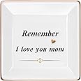 Mothers Day Mom Gifts from Daughter Son, Personalized Gifts for Mom Wife Grandma Stepmother Women, Ceramic Jewelry Tray Dish Decorations，Mothers Day Mom Gifts for Mom