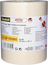 ScotchBlue Utility Masking Tape Promo Pack 3 Rolls 48 mm x 50 m Beige