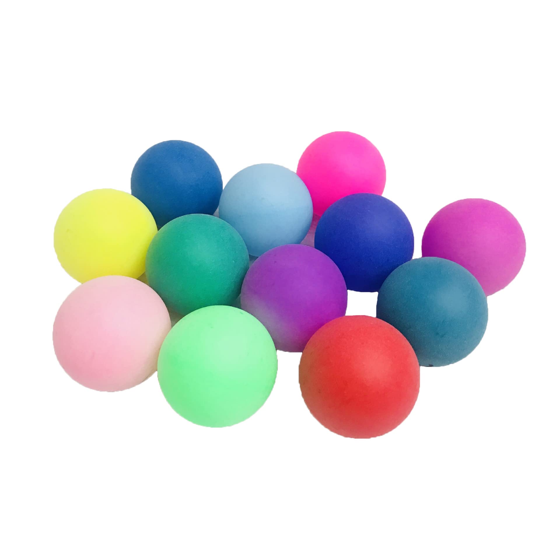 BigTree 12 Pack Coloured Table Tennis Balls Ping Pong Balls 40mm Plastic Halloween Christmas Decorations for Cat Dog Craft Party School Family Games Beginner Adult