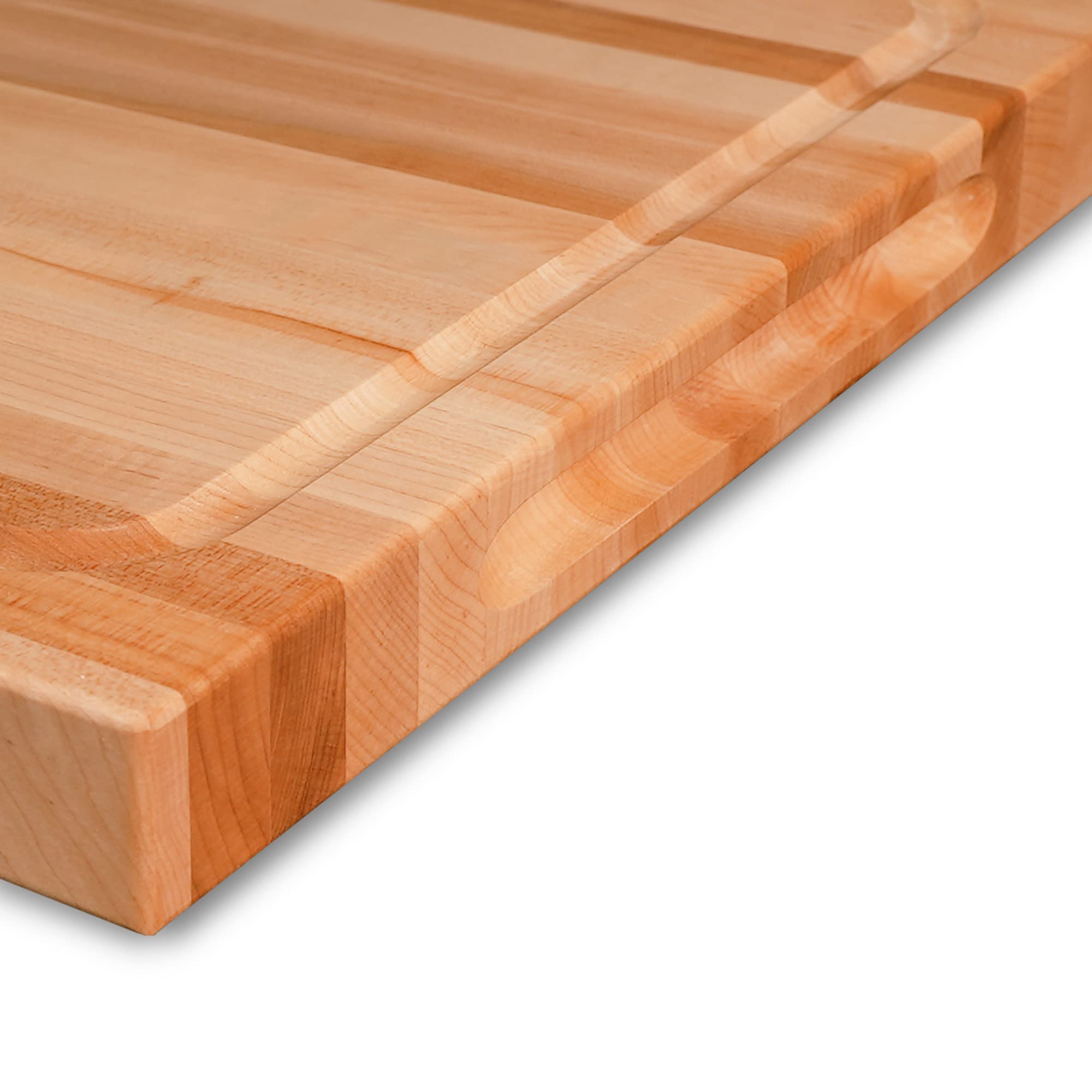 CONSDAN Hard Maple Wood Cutting Board for Kitchen, USA Grown Hardwood, 16 x 12, with Invisible Inner Handle, Prefinished with Food-Grade Oil, Suitable for Kitchen Edge Grain, 1-1/2