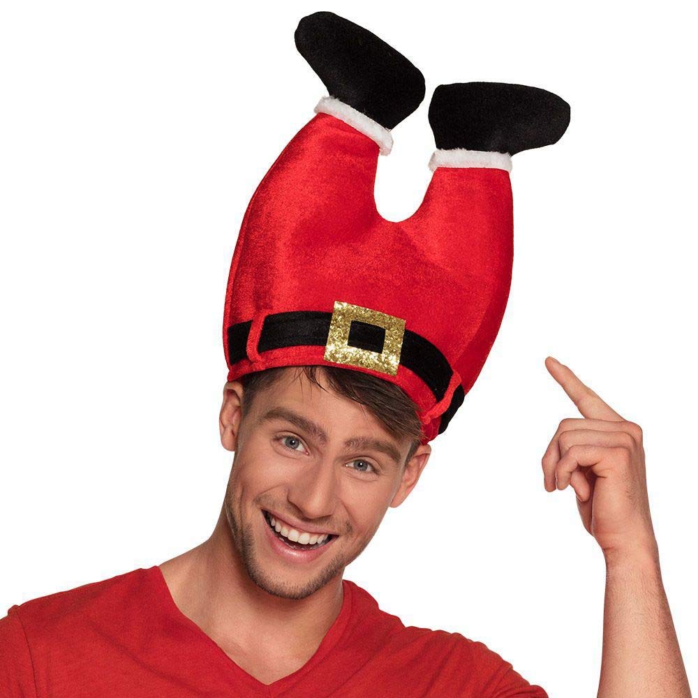 Boland BOL13434 Santa Hat Unlike Santa Pants, Red, Black, One Size