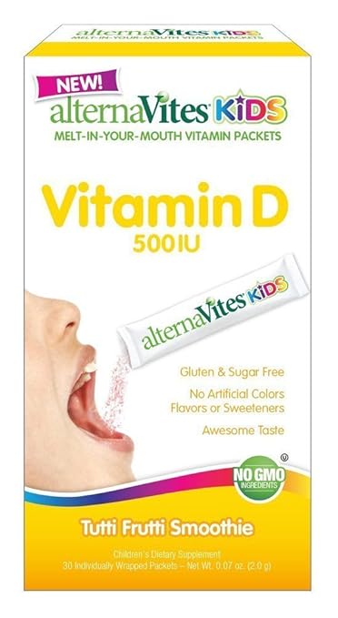 Alternavites Kids Packets, Vitamin D, Tutti Frutti, 500 IU, 30 Count