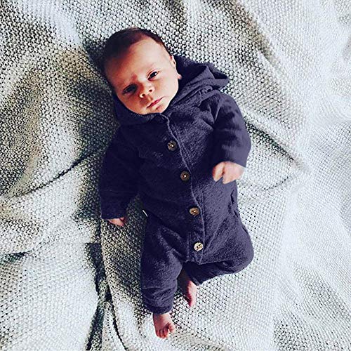 image for Kshion Toddler Infant Newborn Baby Girl Boy Long Sleeve Solid Hooded J