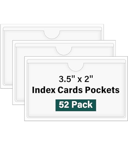 Chinco 50 Pack Clear Adhesive Pockets, Labels For Storage Bins, Plastic - View #8