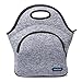 Neoprene Lunch Bag Insulated Lunch Tote Bags Boxes for Adults Men Women Nurses by Cosfash (Blue-grey-lunch bag with pocket)