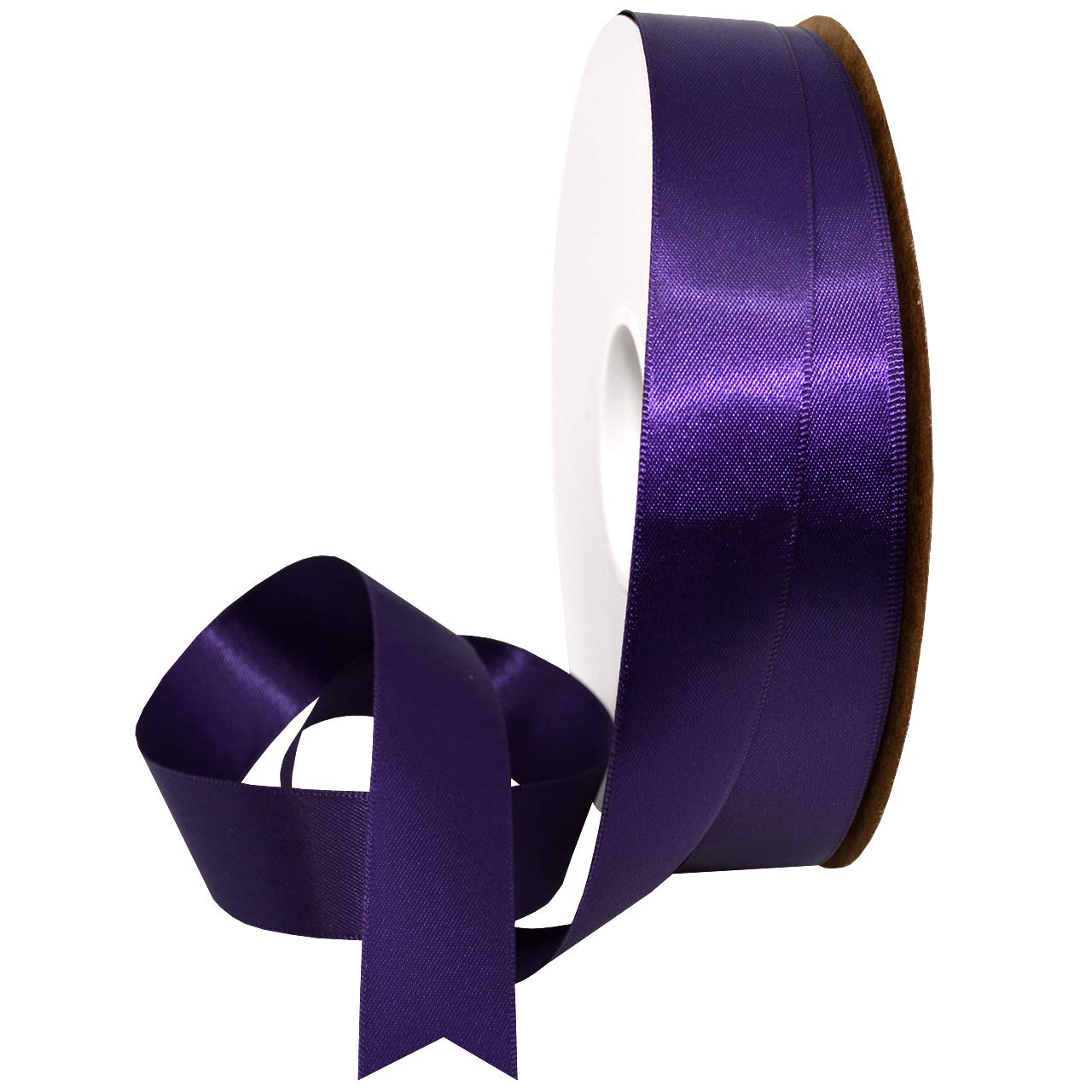 Morex Ribbon Double Face Satin Polyester Ribbon, 7/8" x 50 Yd, Grappa, Silk Ribbons for Gift Wrapping, Birthday Gifts, Satin Dress for Women, Crafts, Wedding