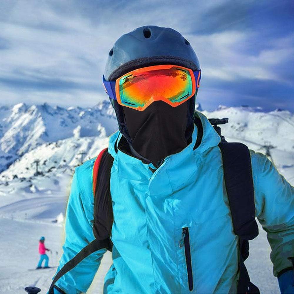 fuinloth Balaclava Face Mask, Summer Cooling Neck Gaiter, UV Protector Motorcycle Tactical Scarf for Men/Women Black at  Men’s Clothing store
