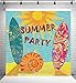 Art Studio 6x6ft Summer Surfing Photography Backdrop Colorful Surfboard Summer Party Graffiti Theme Sky Sea Beach Children Kid Birthday Portrait Photo Background Studio Props Vinyl