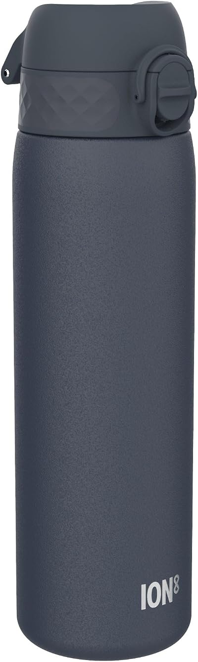 Ion8 600 ml Ash Navy Lightweight Stainless Steel Water Bottle