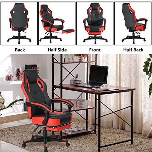 image for Coavas Computer Gaming Chair High-Back Racing Chair with Footrest and 