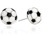 SmileBelle Sterling Silver Sports Earrings, Hypoallergenic Volleyball Gifts Soccer Basketball Softball Baseball Earrings for Women as Christmas Gifts, Sport Stocking Stuffer Accessories