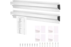 Covzoe 2 Pack Restaurant Ticket Holder, 16 Inch Aluminum Order Receipt Holder, Silver Kitchen Slide Bill Ticket Check Display Rail Rack for Wall, Office, Cafes, Bar, Pubs