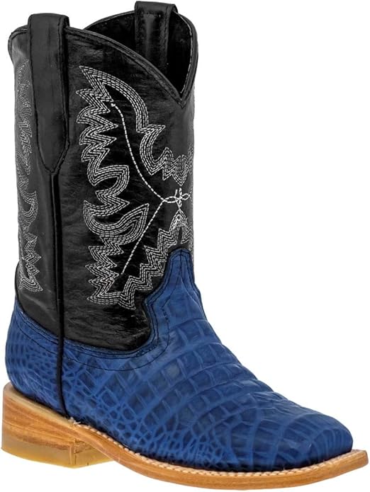 blue alligator boots
