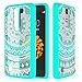 LG Tribute 5 / LG K7 / LG Treasure LTE Clear Case With HD Screen Protector, AnoKe [Scratch Resistant] Colors Totem Mandala Flower Ultra Slim Acrylic Hard Cover TPU Bumper For LG K7 TM CH Mint