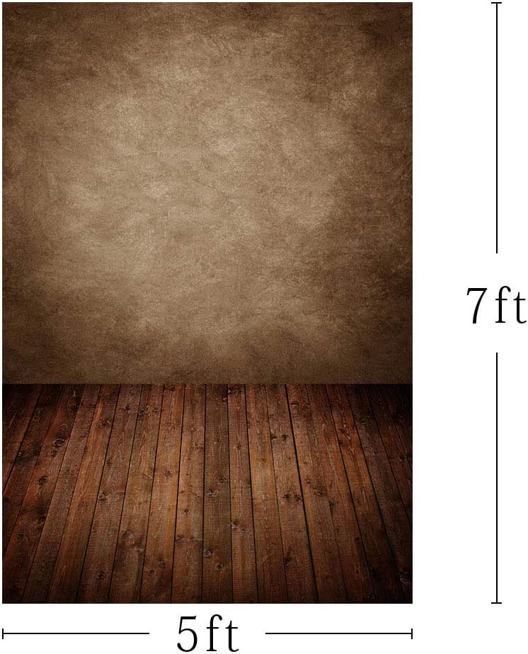 MEHOFOTO 5x7ft Photography Backdrop Concrete Dark Brown Wall Wood Floor Backdrop for Children Studio Props Photo Backgrounds - Image 3
