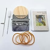 Kettion 14 Hooks Small Weaving Loom, Wooden Speedweve Darning Loom Type Weave Tool, Beginners Loom Knitting Machine, Househol