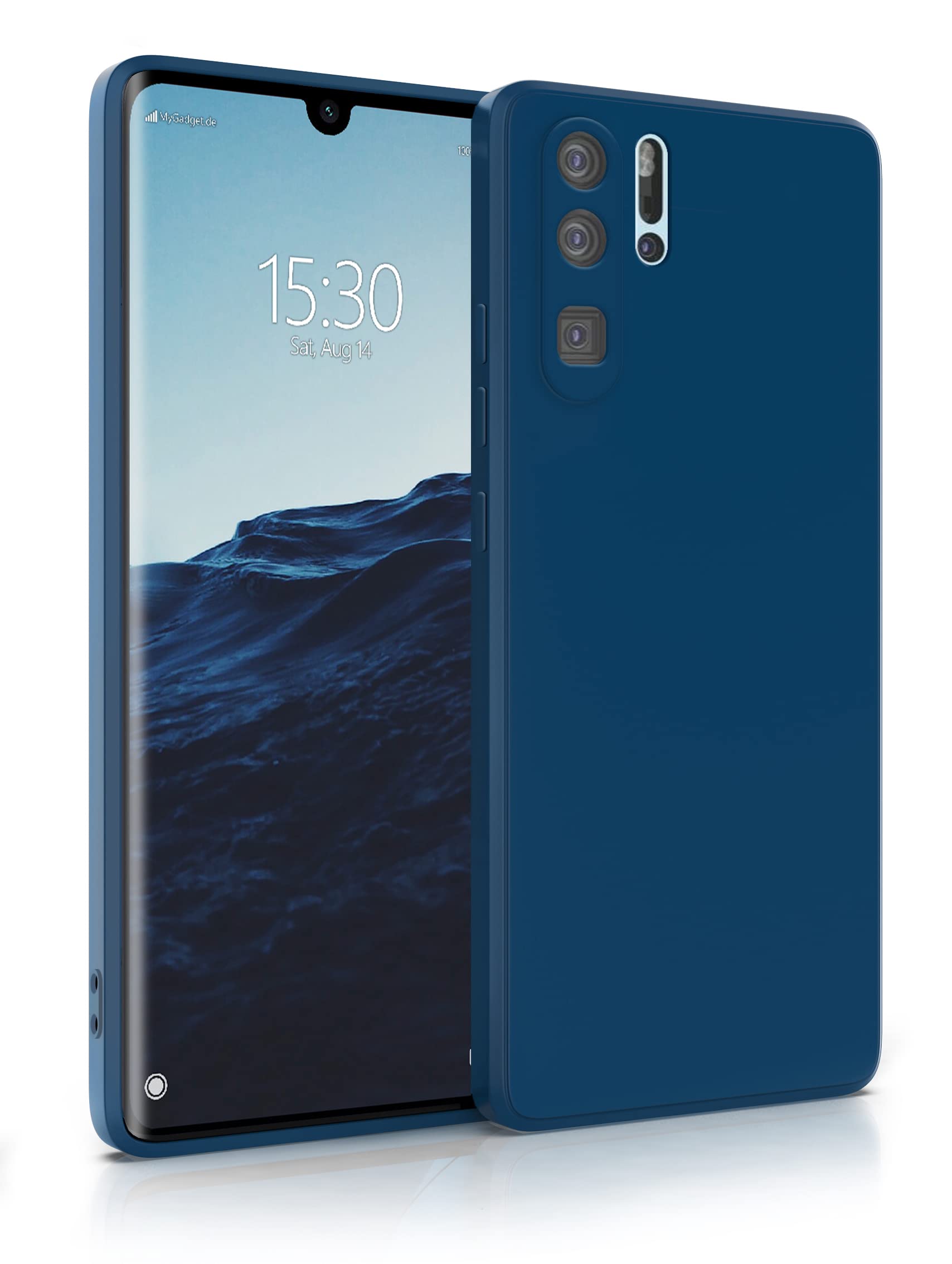 MyGadget Case for Huawei P30 Pro - Cover Ultra Thin TPU - Soft Touch Rubber & Anti-Scratch Shell - Flexible Silicone - Matte Dark Blue — image 1