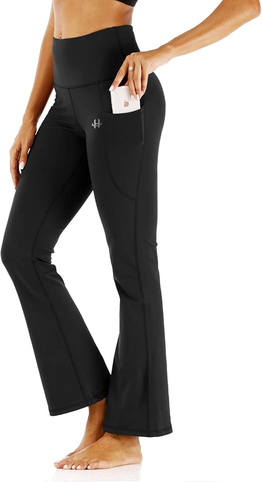 Hellisal Women's Bootcut Yoga Pants High Waisted Bootleg Workout
