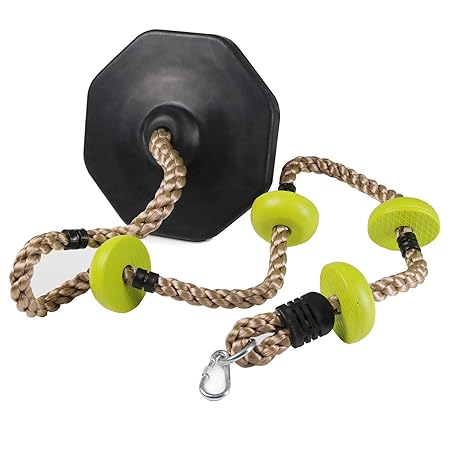 Pellor Kletterseil mit Knoten, Kinder Klettern Schaukel Schaukelseil mit Sicherheit Basis Sport Spielzeug Combo Set