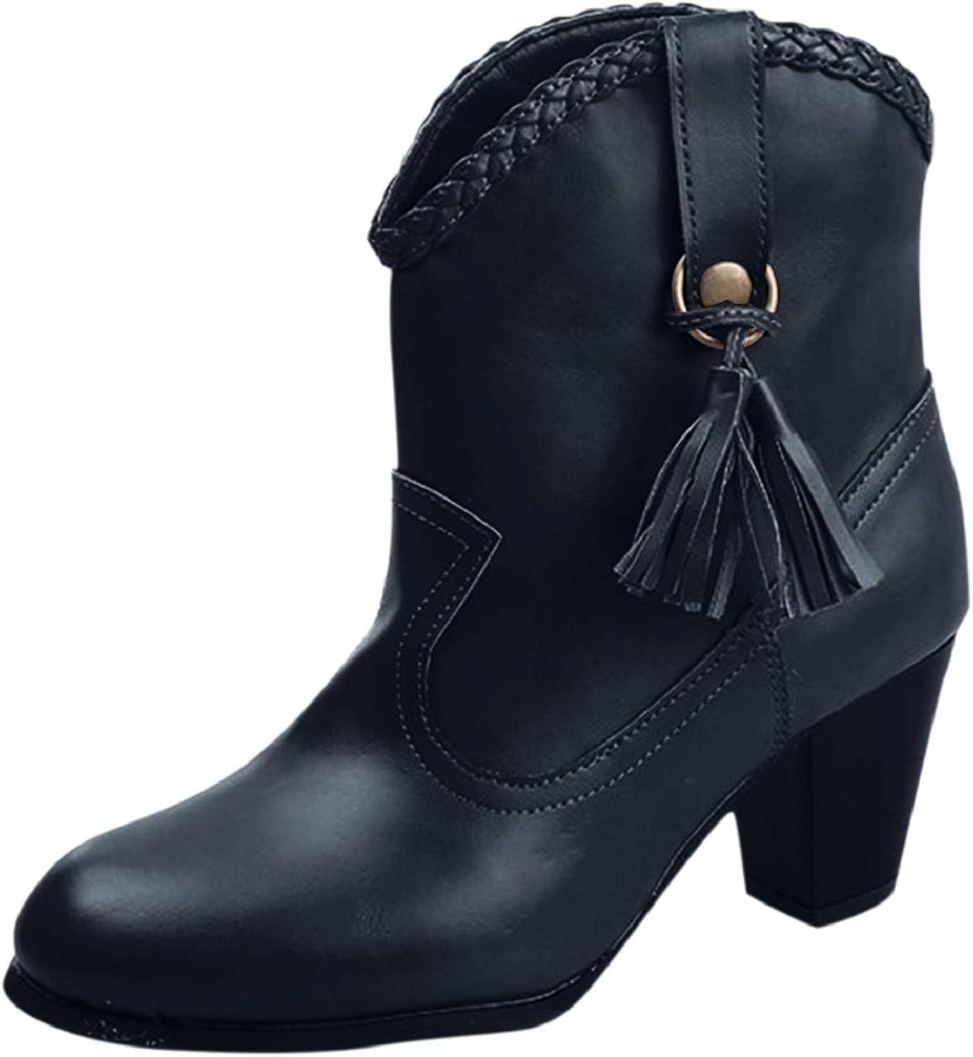 womens block heel ankle boots uk