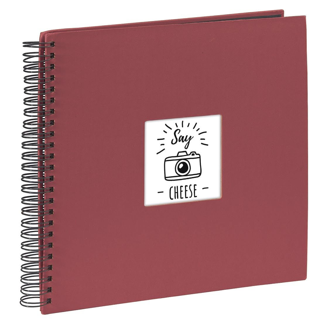 Hama | Fine Art Spiral Photo Album | 36 x 32cm 50 Black Pages | Burgundy w/Black Pages,00090144