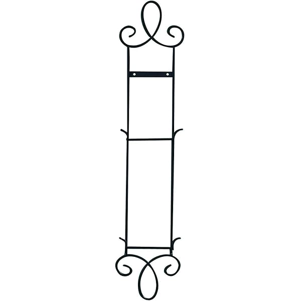 Amazon Com Tripar Augusta Narrow 2 Tier Black Metal Wall Vertical Wall Plate Rack Display Stands