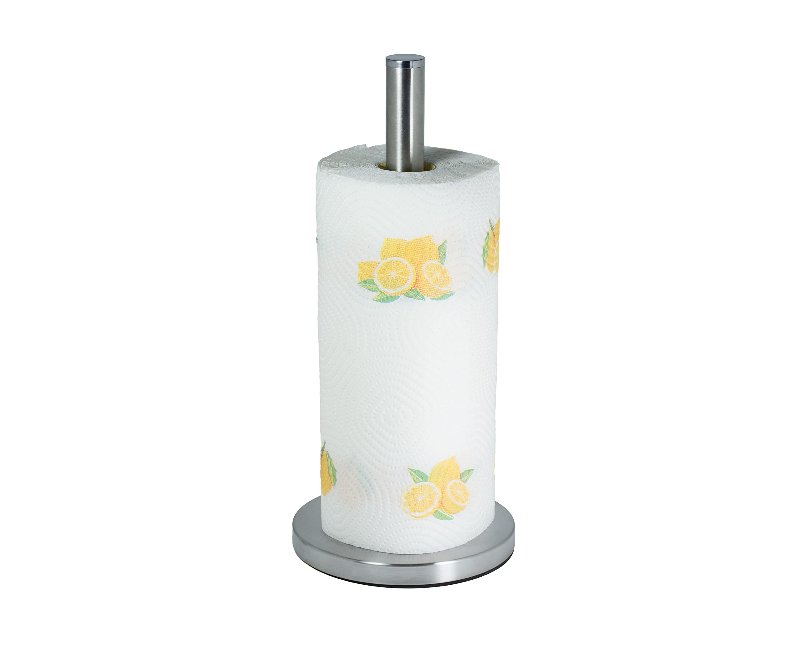 Vappore Stainless Steel Kitchen Roll Holder / Paper Towel Holder / Freestanding / 33 cm x 15 cm Diameter