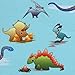 Evecase 7-8 inch Kid Tablet Sleeve, Cute Dinosaurs Themed Neoprene Carrying Sleeve Case Bag for 7-8 inch Kid Tablets (Blue & Green Trim, with Dual Handle and Accessory Pocket)
