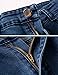 Men's Ripped Slim Fit Jeans Denim Pants with Broken Holes (W32, Blue-Wrinkle Knee)