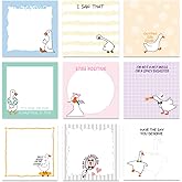 Aposwow Funny Sticky Notes Gifts - 9 Pack Funny Sticky Notes 3x3 Inch Silly Office Gifts for Coworkers Goose Notepads Work Gag Self-Stick Memo Pads Office School Supplies 450 Sheets
