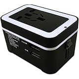 Travel Adapter,JZxin Universal Travel Charger Plug With Dual 4.8A USB Ports US To UK EU AU All In One Worldwide Travel Power Adapter Safety Fuse Protection Adaptor International AC Wall Charger