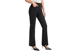Rammus 28"/30"/32"/34" Women's Yoga Dress Pants Stretch Work Business Casual Slacks for Women Bootcut Office Trousers